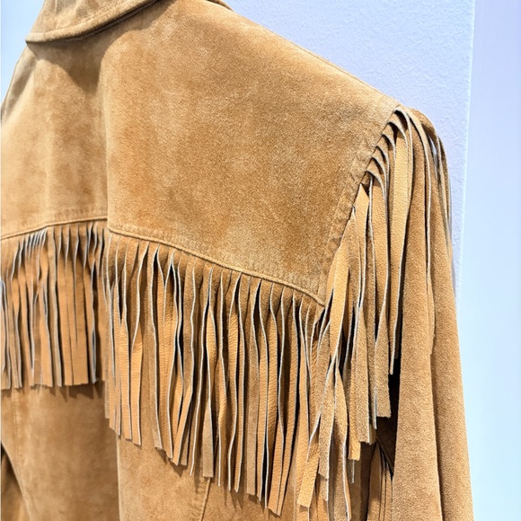 Vintage Ralph Lauren Dry Goods Supply Fringe Suede Western Jacket - Picture 3 of 11